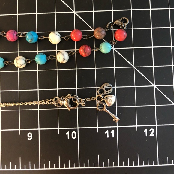 Vintage Fossil Necklace & Y coin Necklace - Picture 8 of 14